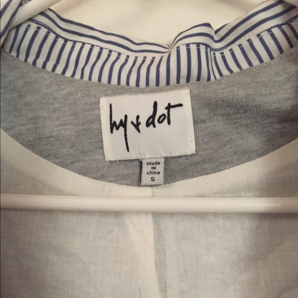 Hy & Dot Stripe Blazer NWT, Navy & White, Small - Picture 5 of 7